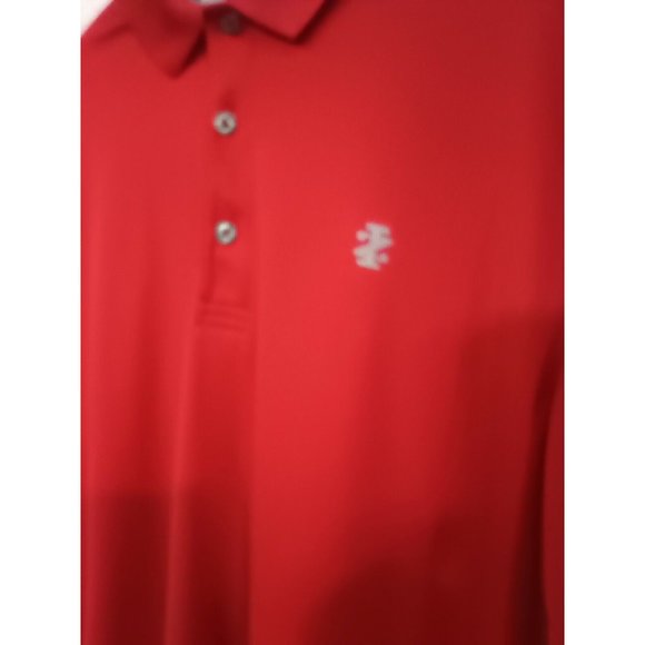 Izod Polo Shirt Adult Large Red Short Sleeve Lightweight Casual Mens. Great Cond - Picture 4 of 6